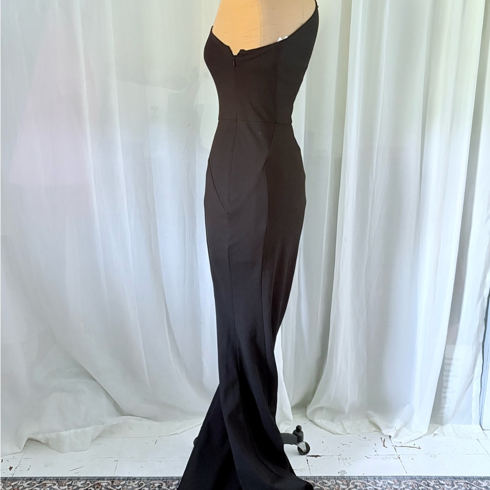 David's Bridal Black Backless Dress
